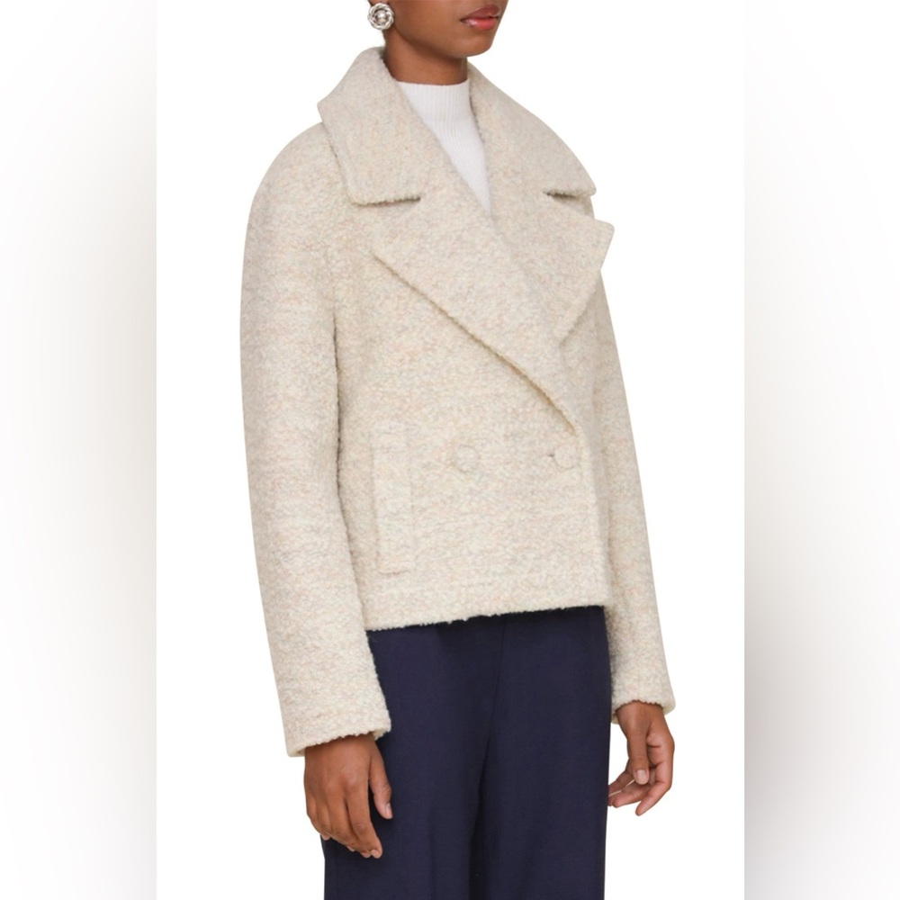 Avec Les Filles Cocoon Wool Blend Peacoat